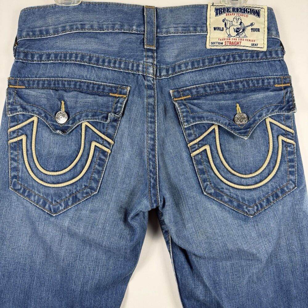 True Religion Jeans Mens 31x26 Straight Leg Made in USA Denim Pants Vintage